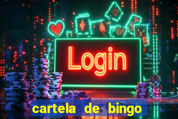 cartela de bingo pra imprimir